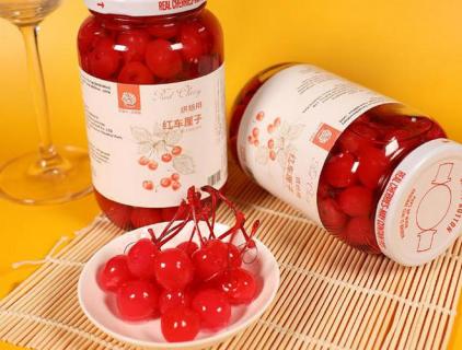 Cereza roja enlatada