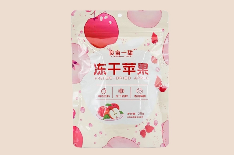 Maçãs liofilizadas